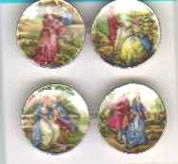 Dollhouse Miniature 4 Romance Plates